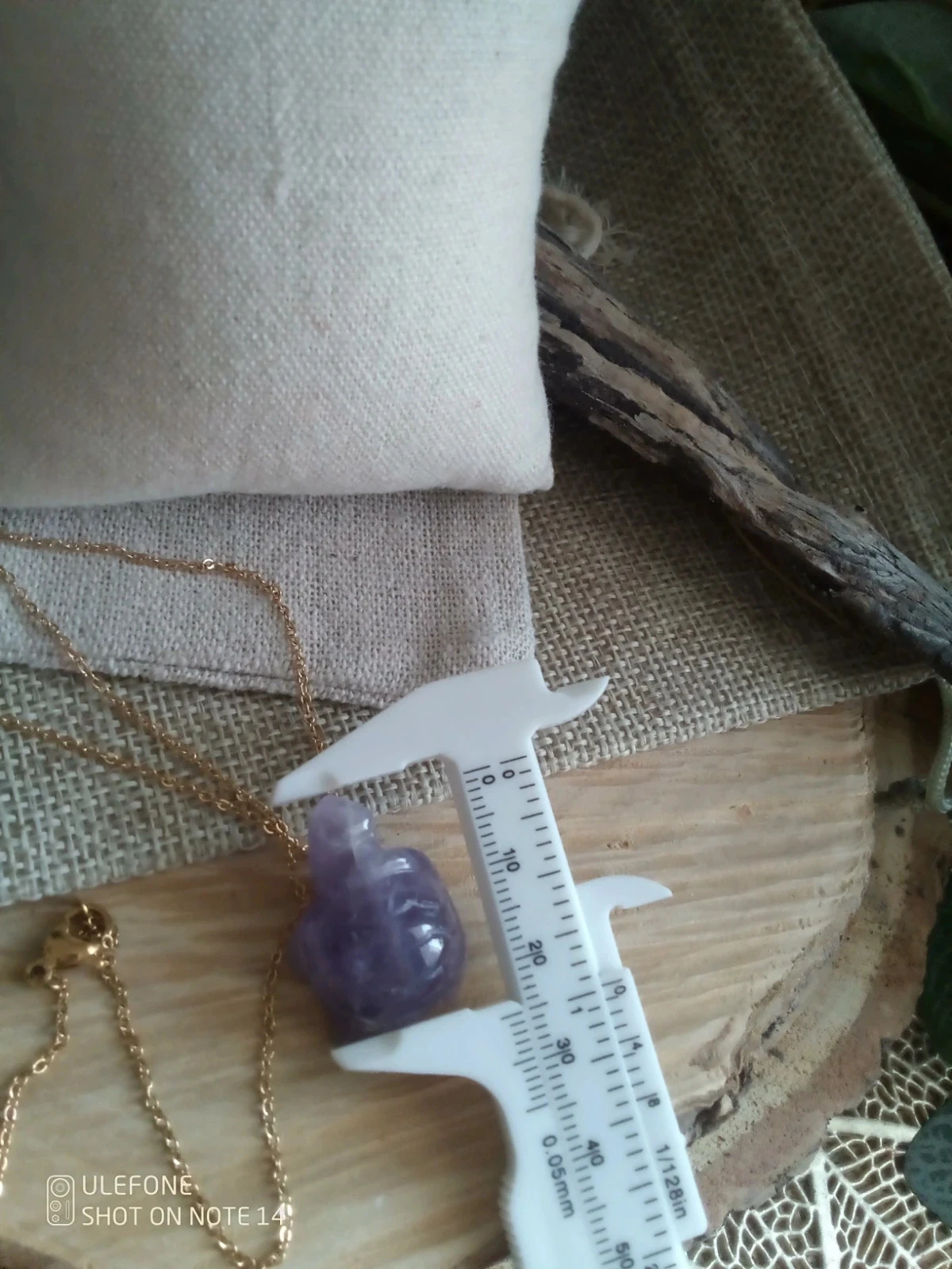 Amethist schildpad ketting, natuurlijk steen – photo 2